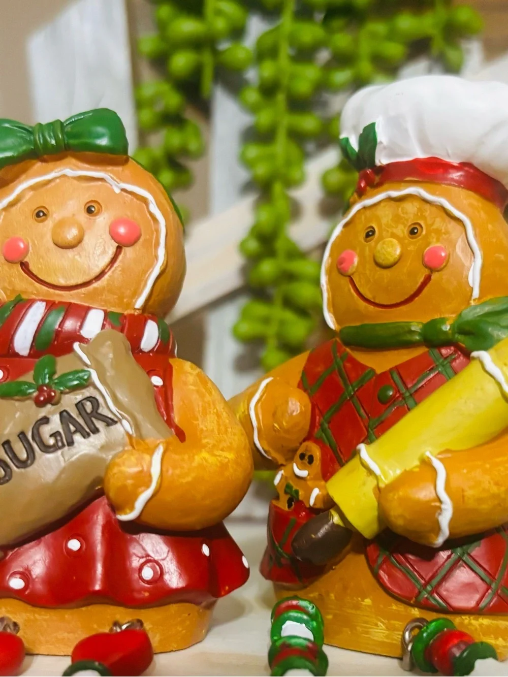 4pc ADORABLE Gingerbread Sitters For Canisters/Rae Dunn/Rolling Pins, & MORE